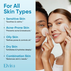 Elvira before and after scale visual indicating improved skin texture benefit