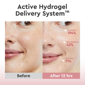 Elvira mask melting to transparent to show essence absorption benefit