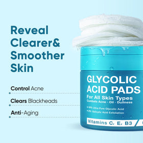 Elvira pad close-up saturated with solution highlighting gentle resurfacing
