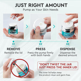 Elvira jar held in hand, showing 1.85 fl oz size and travel convenience