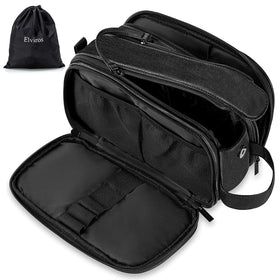 Elviros front view showing roomy toiletry bag for organized travel