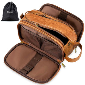 Elviros front view showing PU leather dopp kit and sleek protection
