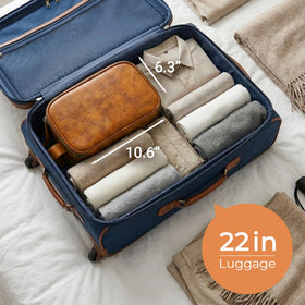 Elviros toiletry bag in use on bathroom counter for organized grooming routines