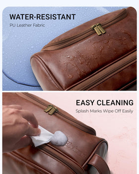 Elviros close-up of interior pockets and water-resistant nylon lining for spill protection