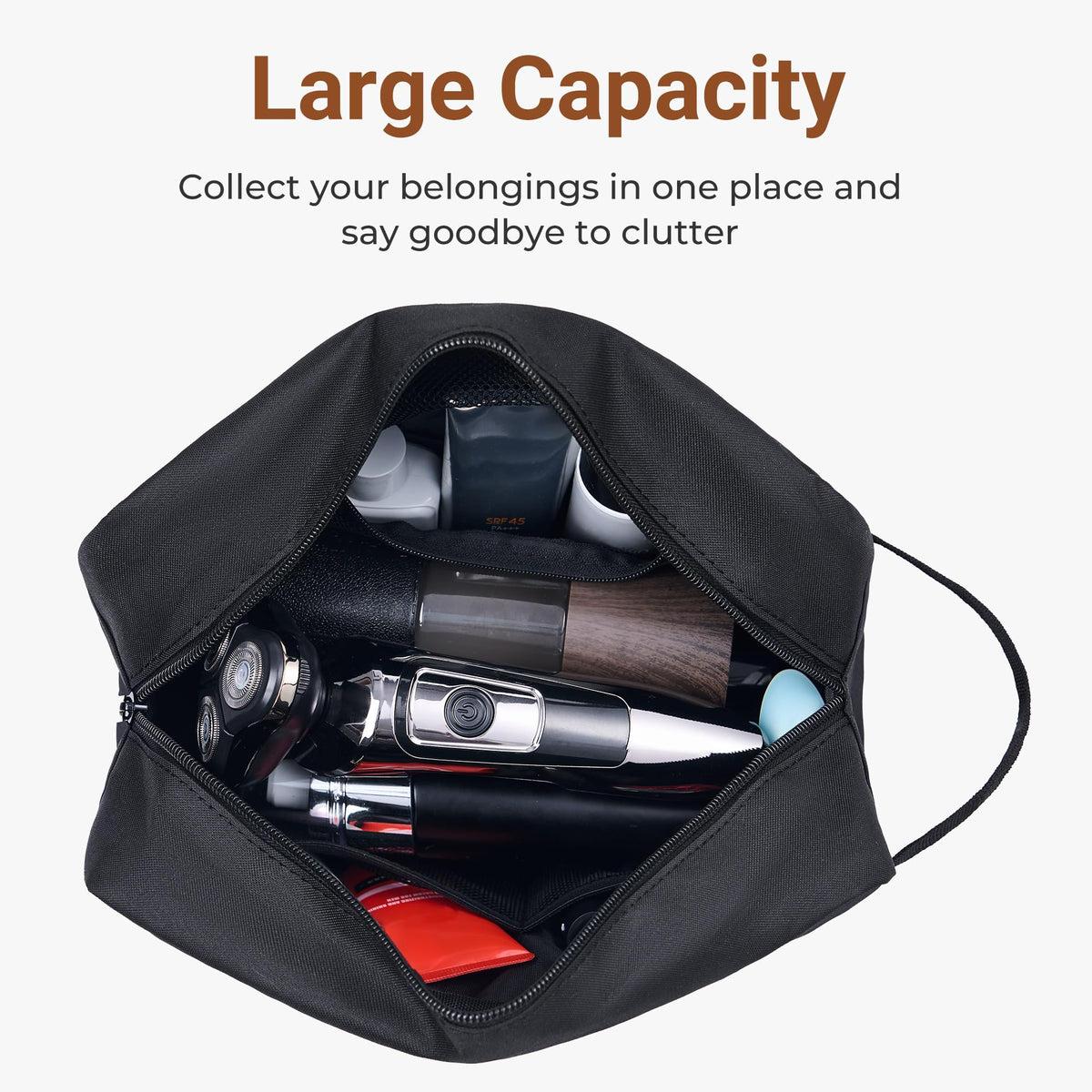 Elviros interior organization with separate pockets for neat storage