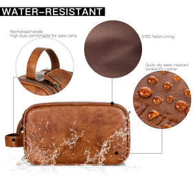 Elviros close-up of PU leather texture highlighting water-resistant, easy-care finish
