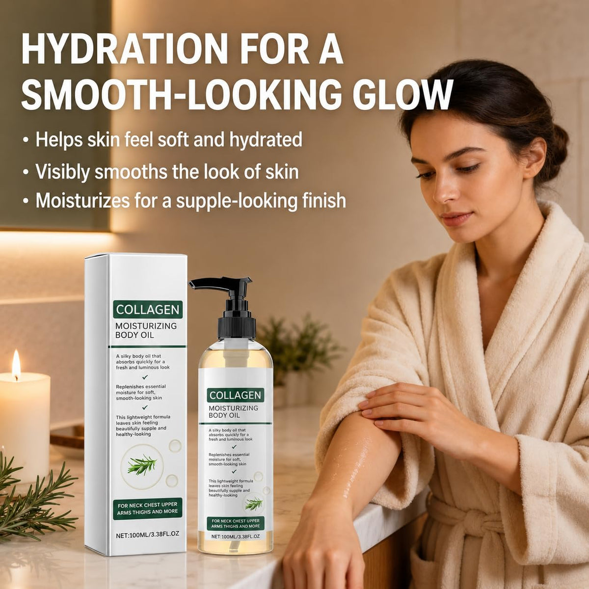 Elycura on bathroom shelf in lifestyle scene implying daily routine simplicity