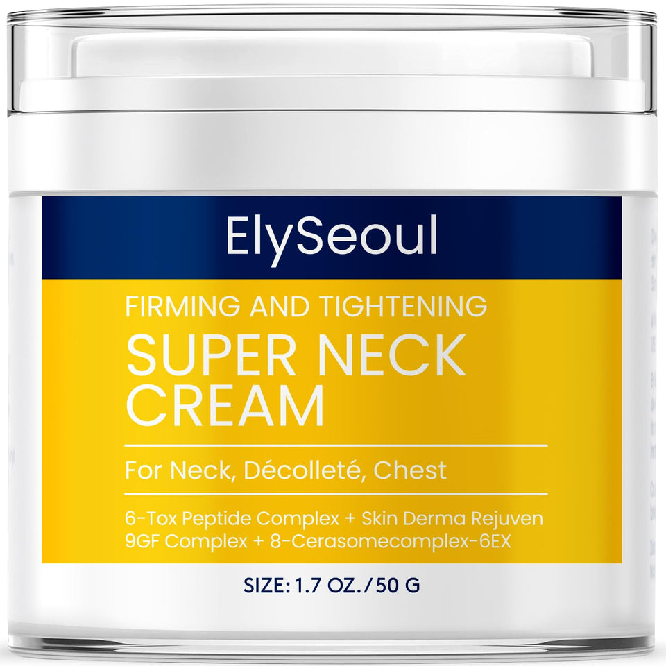 ElySeoul front jar showing product and elegant packaging benefit firming