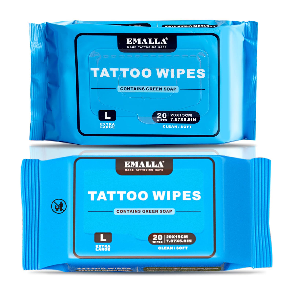 Emalla front packaging showing 2-pack and count for quick identification and convenience