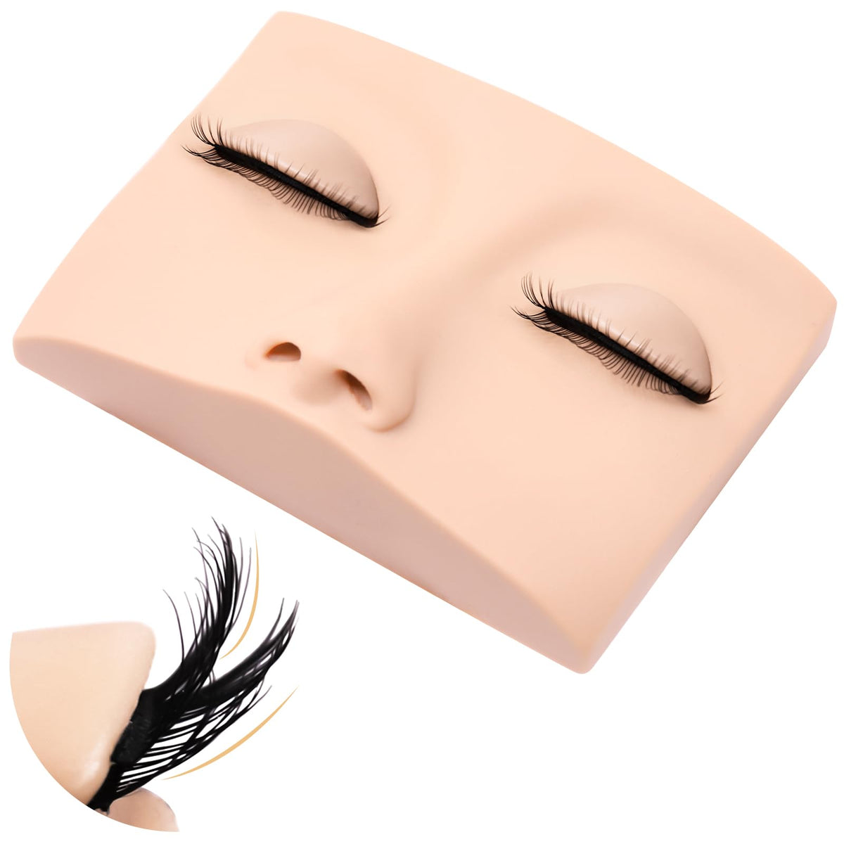 Embagol front view of mannequin head showing compact size and realistic face for training