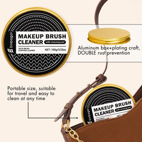 Embagol open aluminum box revealing gold-plated tin for leakproof storage