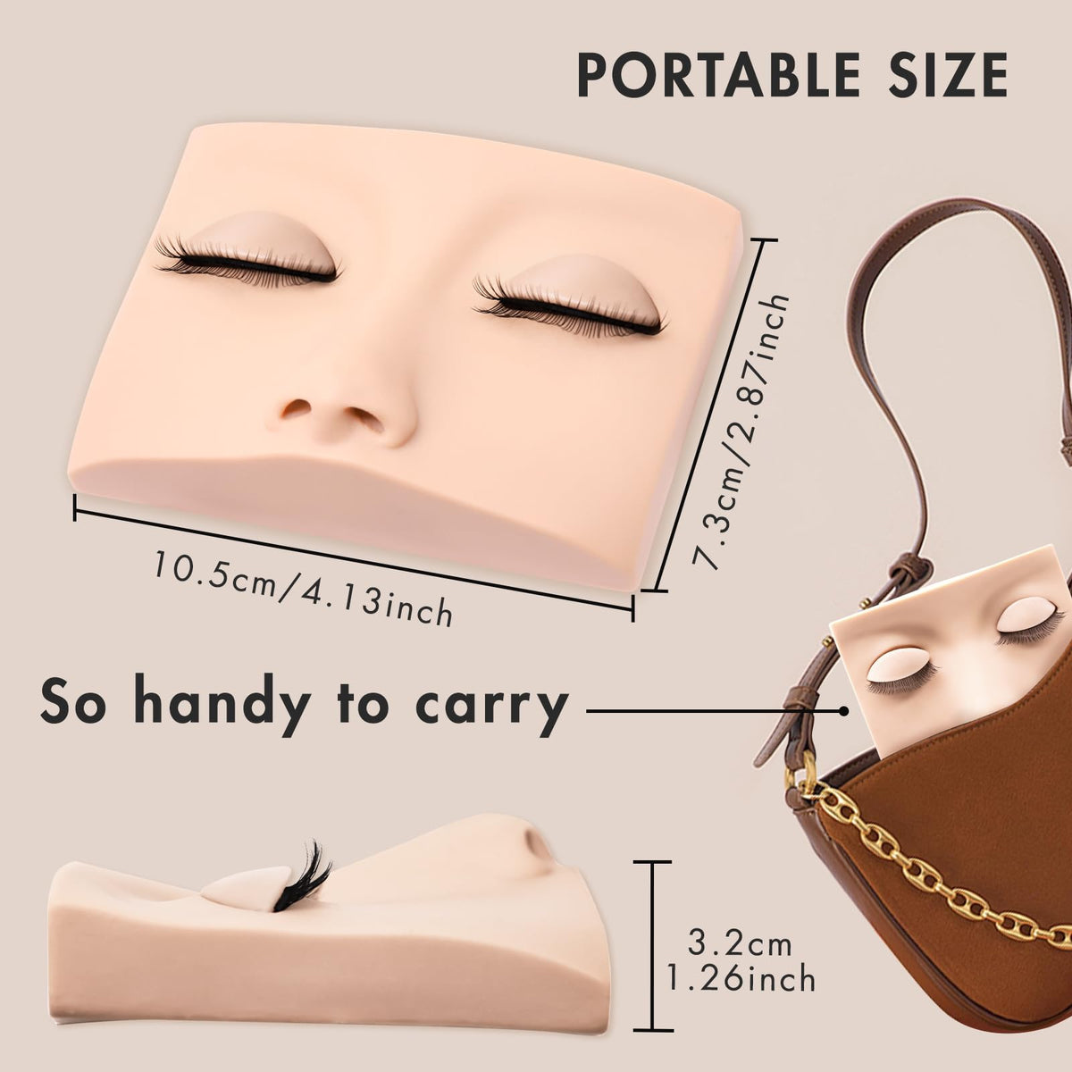 Embagol removable eyelids displayed to show interchangeable training surfaces