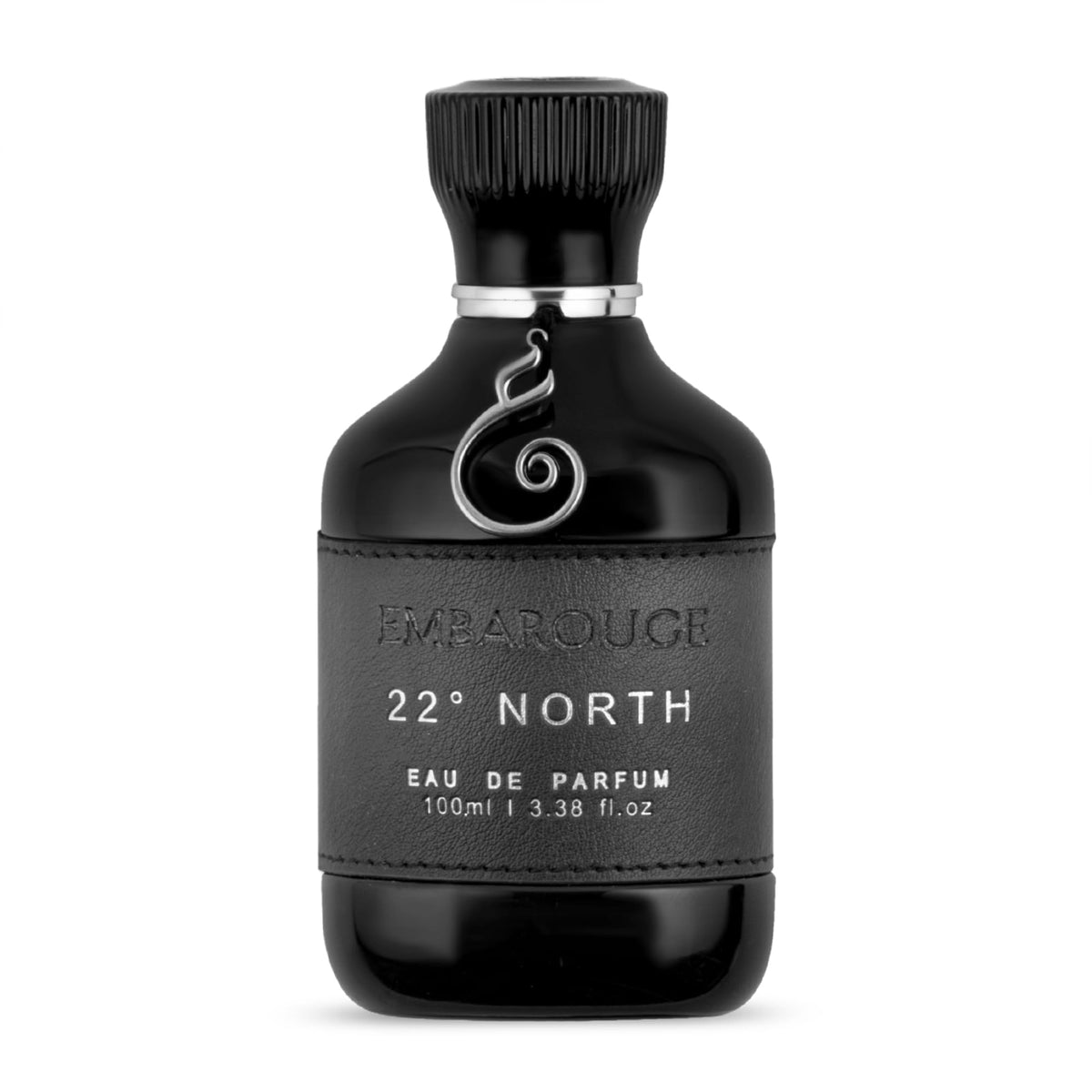 EMBAROUGE 22° North with amber resin props conveying warm, long-lasting base