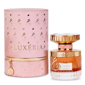 EMBAROUGE LUXERIA front bottle view showing elegant design and instant luxury