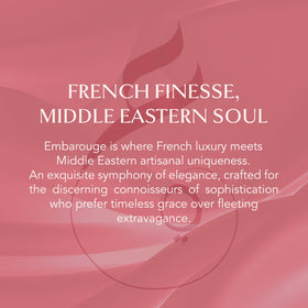 EMBAROUGE LUXERIA boxed packaging open to show gift-ready presentation