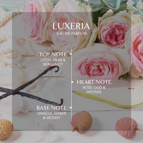 EMBAROUGE LUXERIA mist spray in motion demonstrating easy application benefit