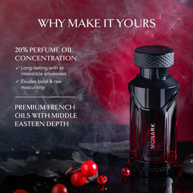 EMBAROUGE Monark close-up on label emphasizing brand and concentration