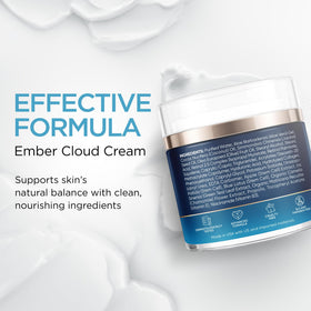 Ember Cloud cream texture close-up displaying rich hydration and smooth finish