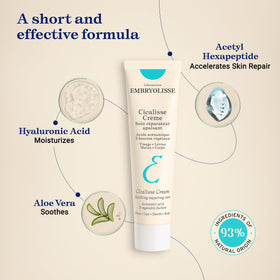 Embryolisse Cicalisse tube next to a wallet showing compact travel-friendly benefit