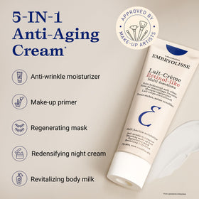 Embryolisse cream on bedside table suggesting nightly nourishment and comforting ritual