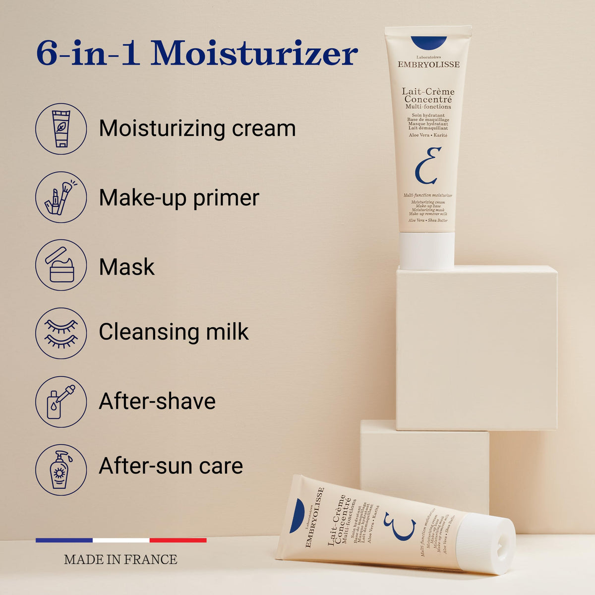 Embryolisse cream spread on hand demonstrating smooth priming and hydration