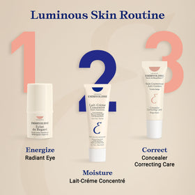 Embryolisse lifestyle on bathroom vanity illustrating daily prep and makeup primer benefit
