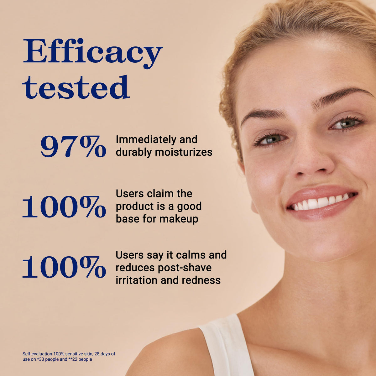 Embryolisse being spread on leg demonstrating body hydration and quick finish