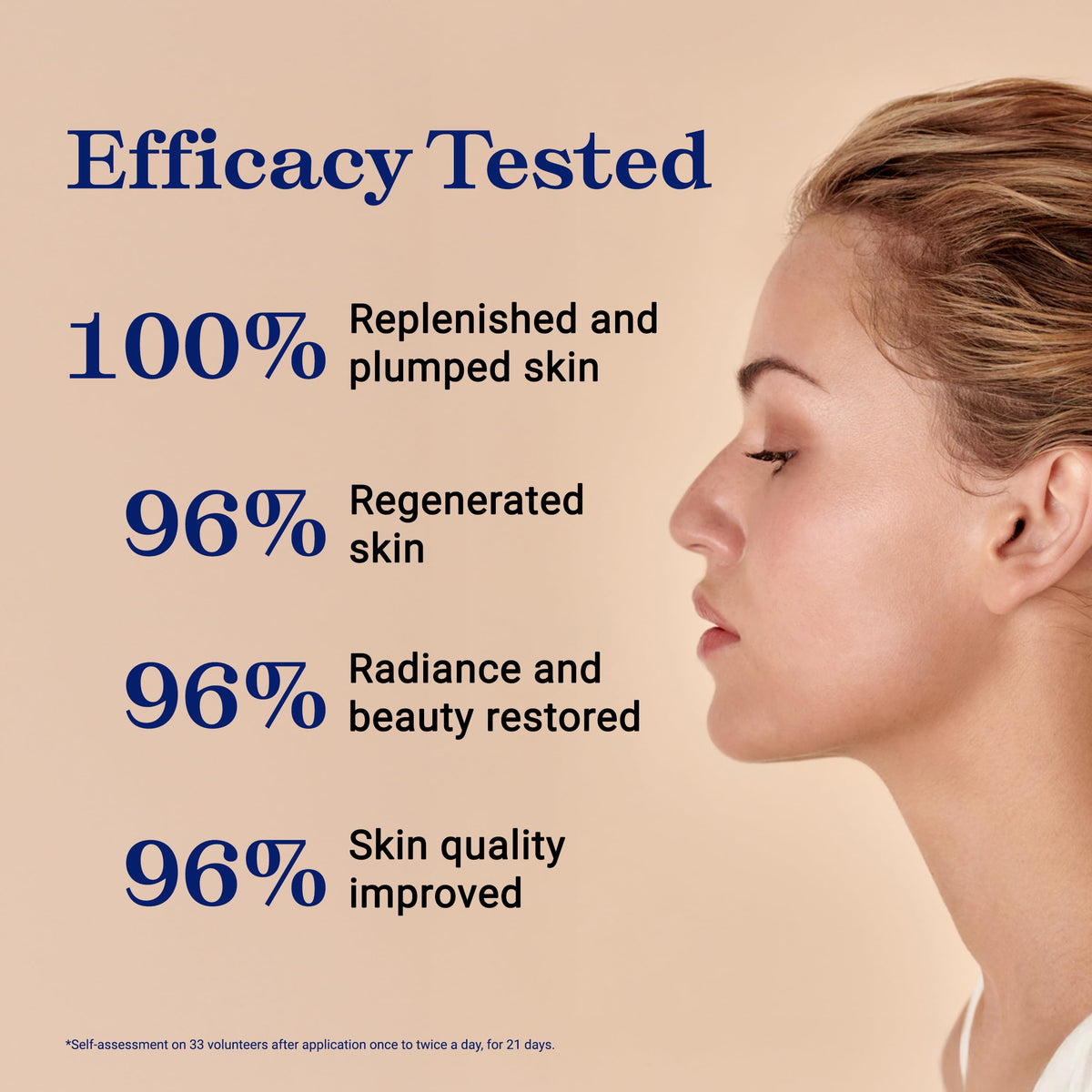 Embryolisse label detail highlighting ingredients hyaluronic acid and water lily
