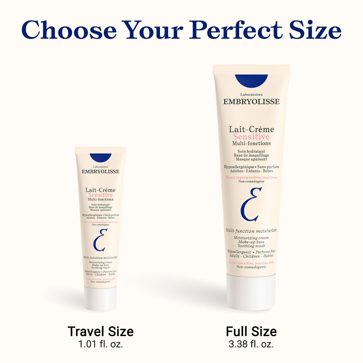 Embryolisse tube in hand demonstrating size and easy application