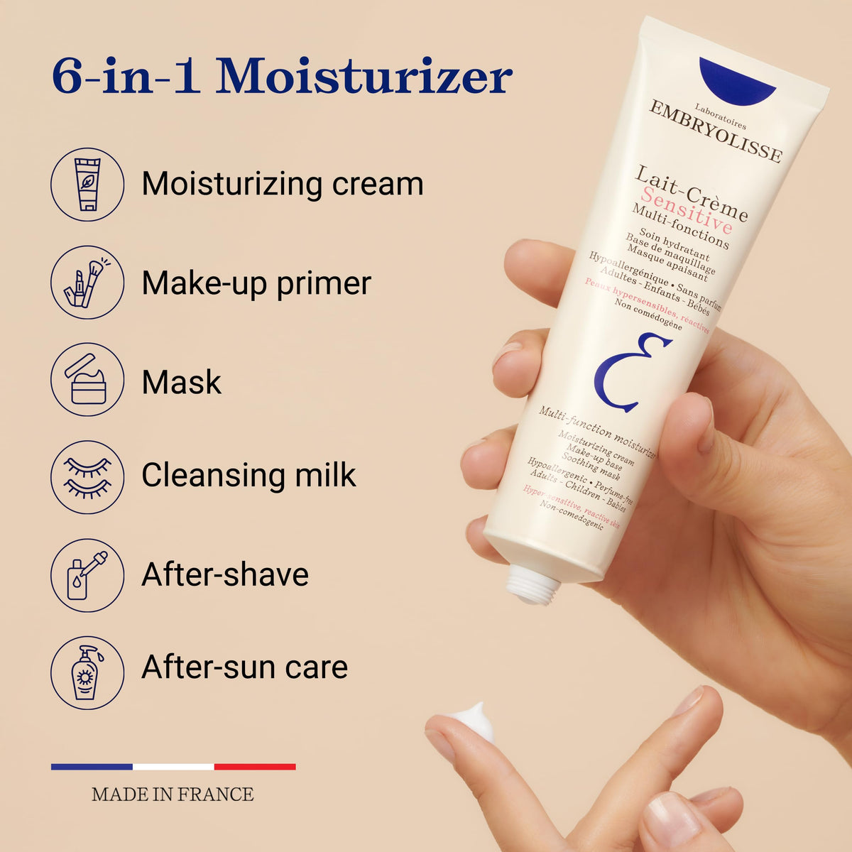 Embryolisse aloe and shea butter ingredients highlighting soothing benefits