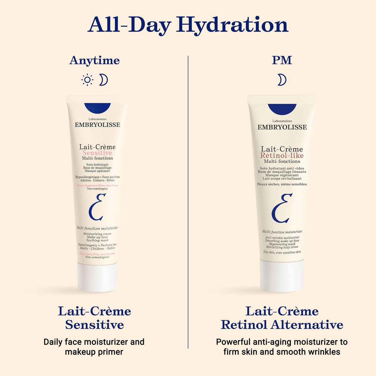 Embryolisse recyclable aluminum tube label highlighting eco-conscious packaging