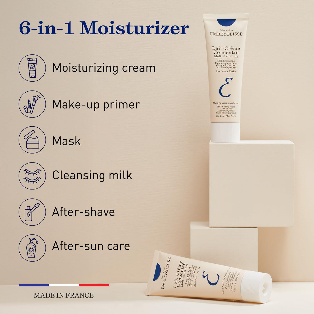 Embryolisse swatch on hand demonstrating smooth application and immediate softening benefit