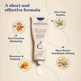 Embryolisse tube near makeup brushes illustrating primer use for even application