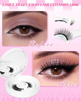 EMEDA magnetic applicator placing lashes for faster, beginner-friendly application