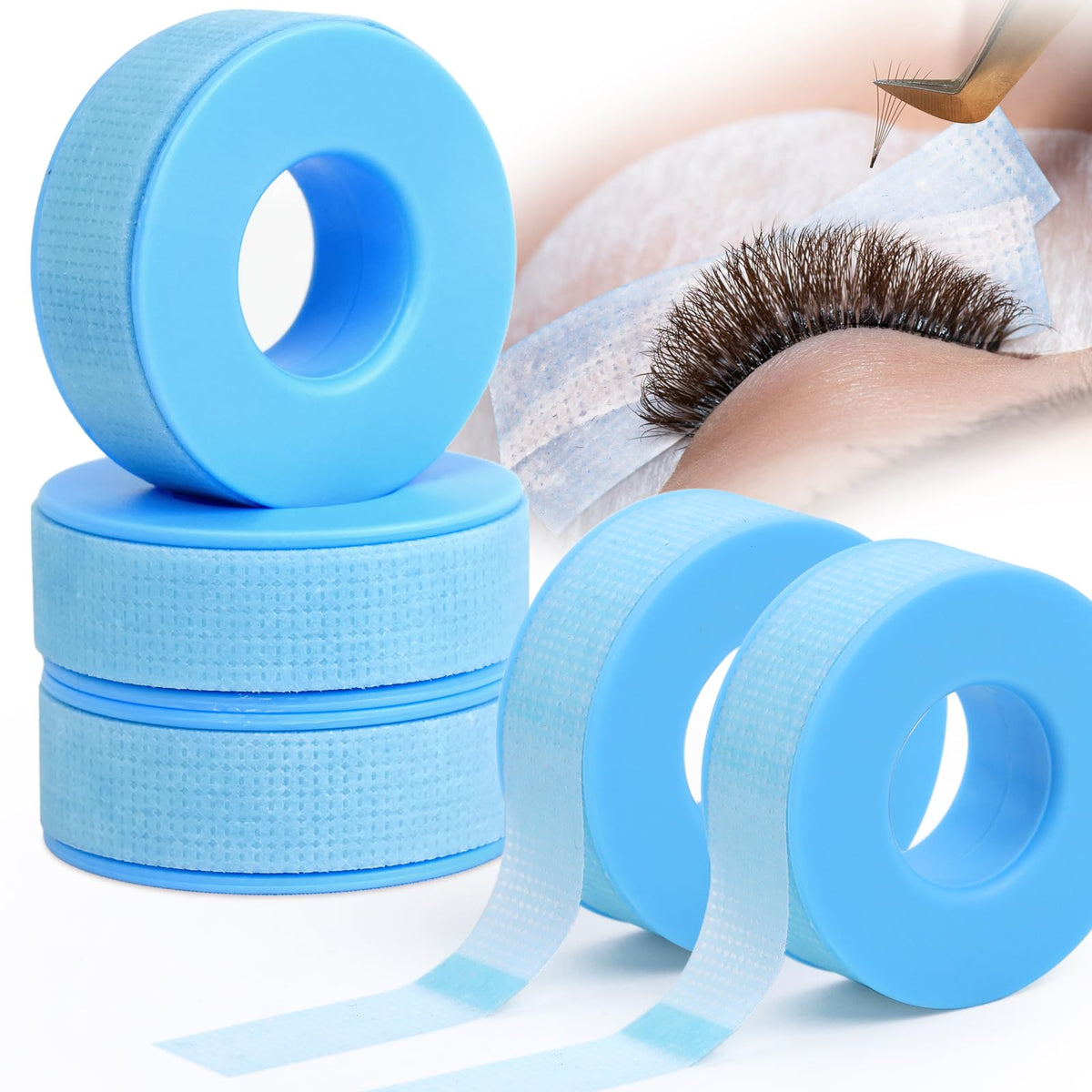 EMEDA front packaging showing five blue silicone gel rolls, clear secure hold