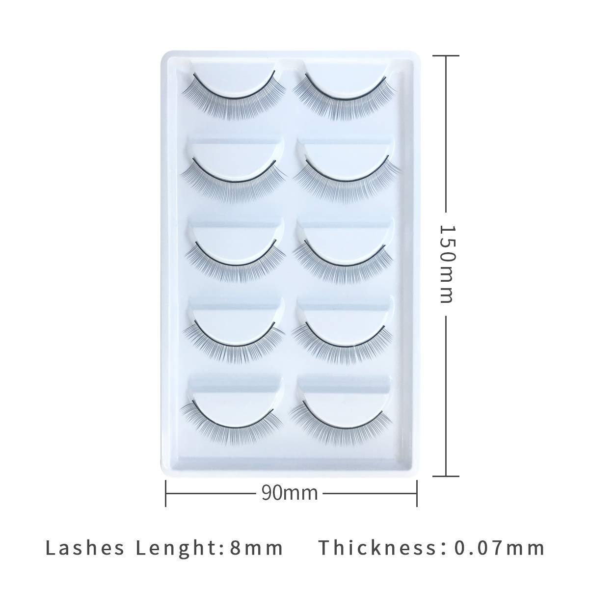 EMEDA lashes beside tweezers for scale and precise placement practice