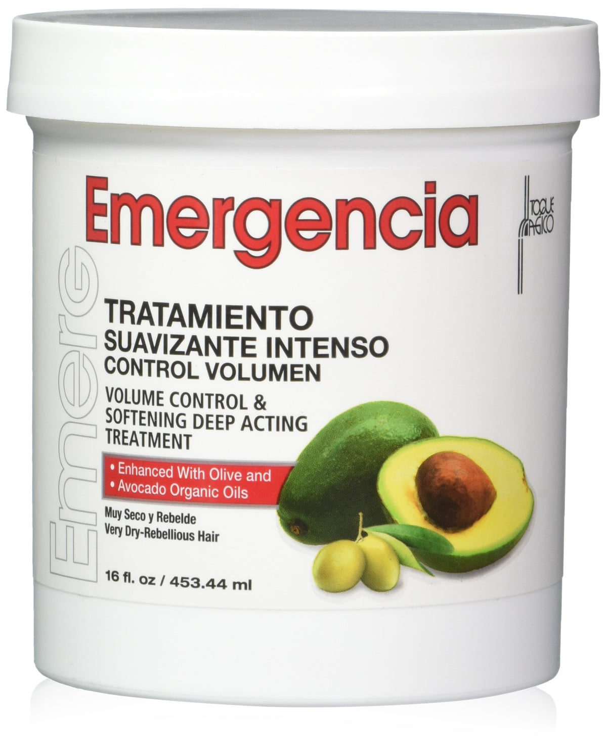 Emergencia front packaging 16oz tub showing label and size, helps buyers identify product