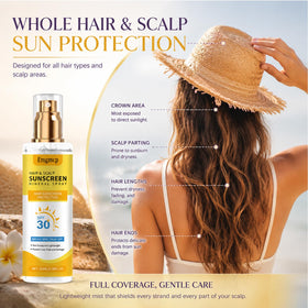Emgmcp application at part line protecting scalp and preserving color