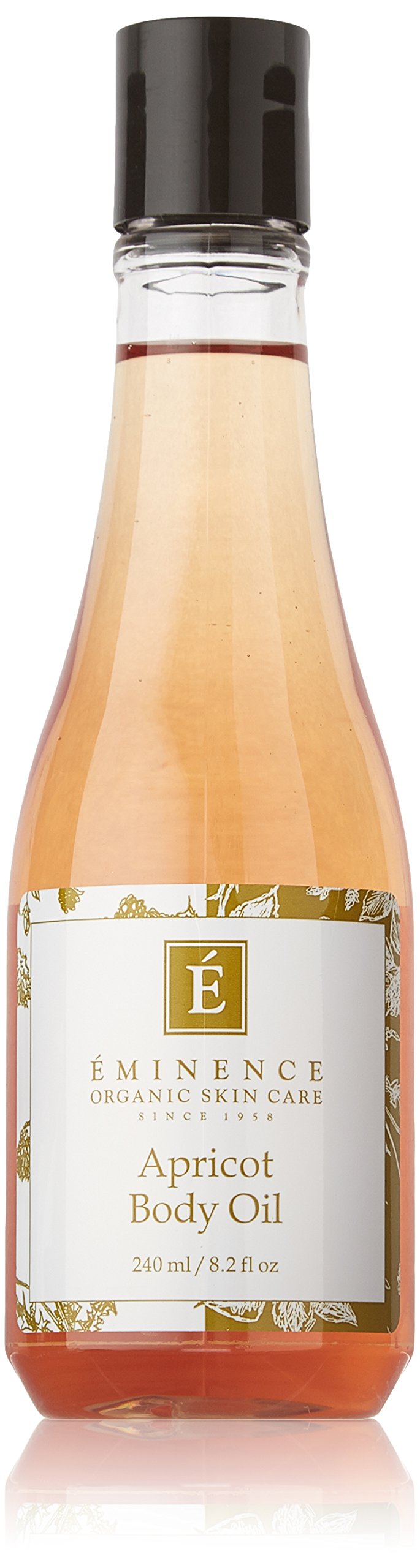 Eminence apricot body oil front bottle showing label and size for nourishing hydration