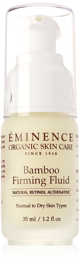 Eminence front bottle view showing label and 1.2 oz size with elegant packaging benefit