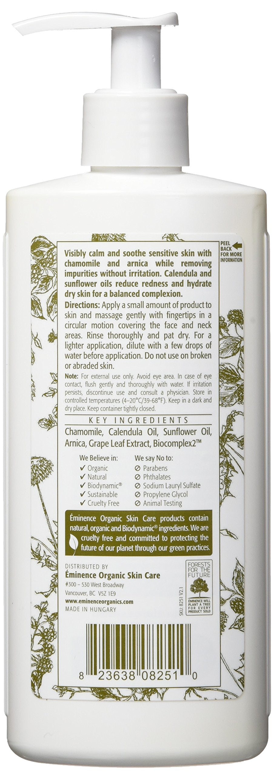 Eminence Calm Skin Chamomile Cleanser cream texture close-up highlighting soothing hydration