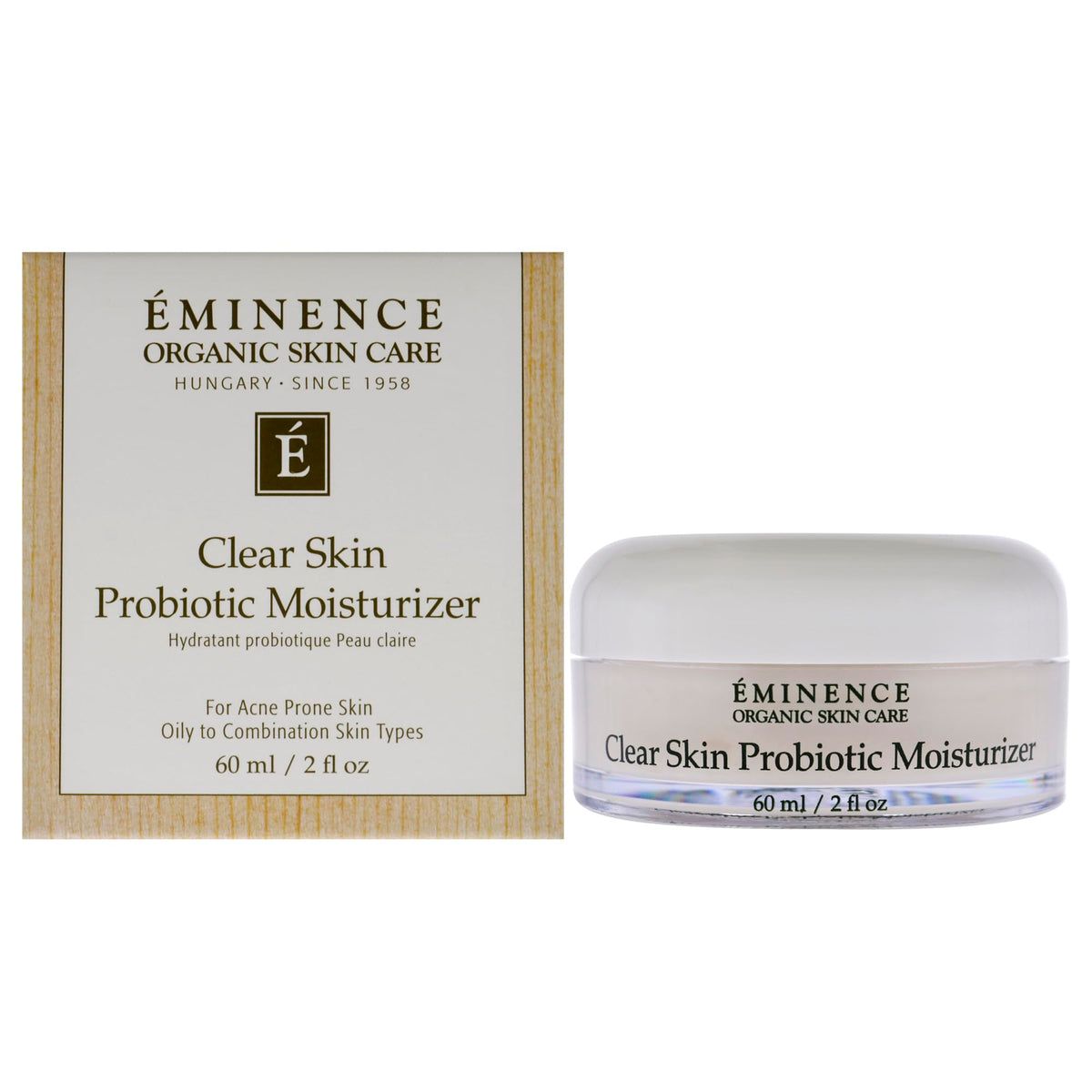 Eminence front packaging showing 2 fl oz tube and product benefit clarity