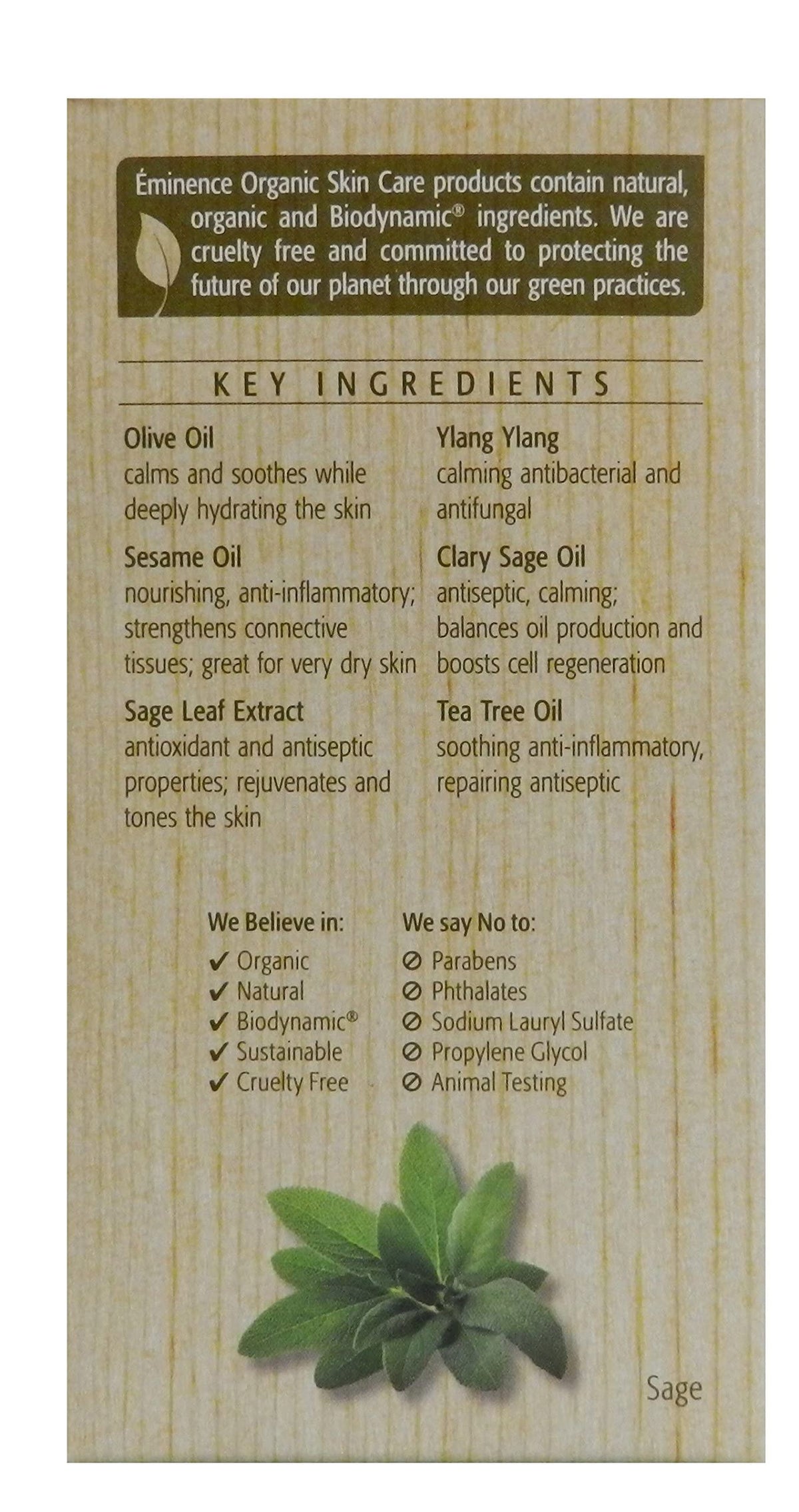 drop of Eminence oil on skin showing lightweight texture and fast absorption benefit