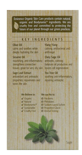 drop of Eminence oil on skin showing lightweight texture and fast absorption benefit