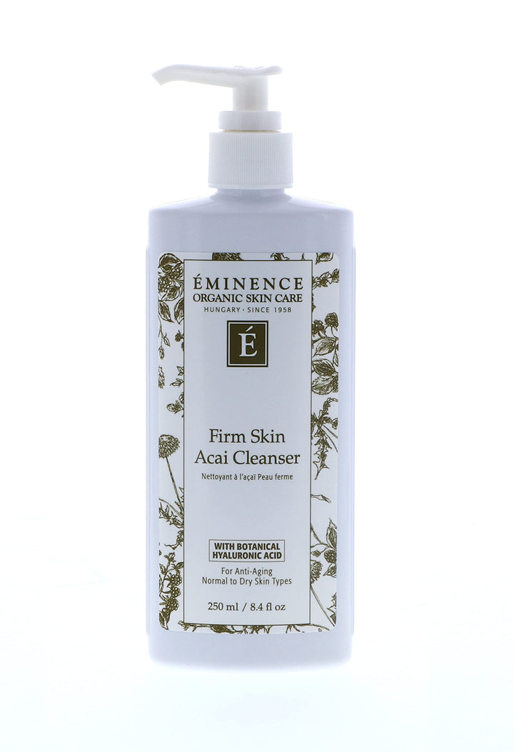 Eminence front packaging showing bottle and label, highlighting natural ingredients and benefit