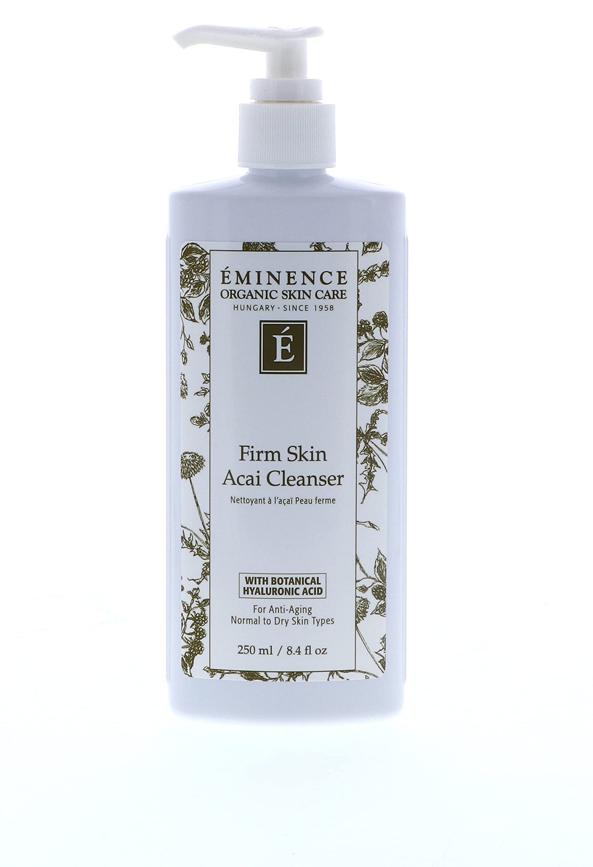 Eminence in a bathroom vanity setting, conveying daily routine and visible hydration benefit
