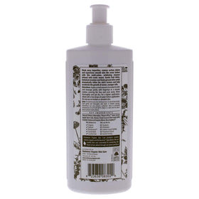 Eminence Monoi cleanser texture close-up displaying creamy exfoliant and gentle buffing action benefit