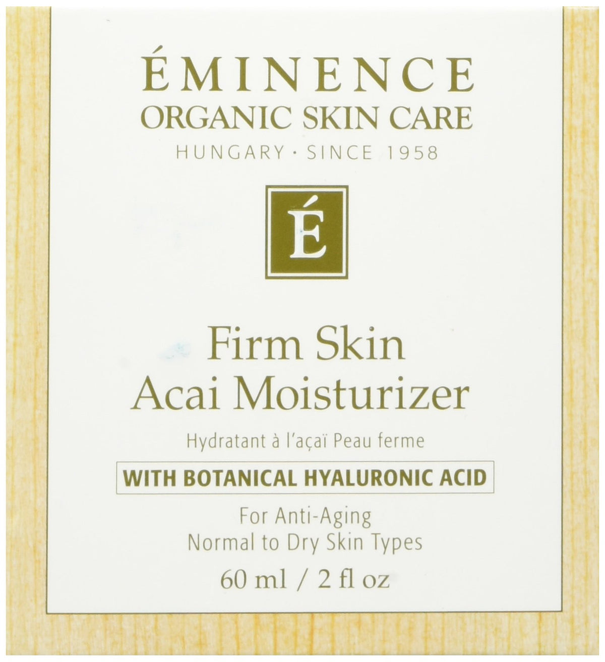 Eminence front jar view showing product label and nourishing acai benefits