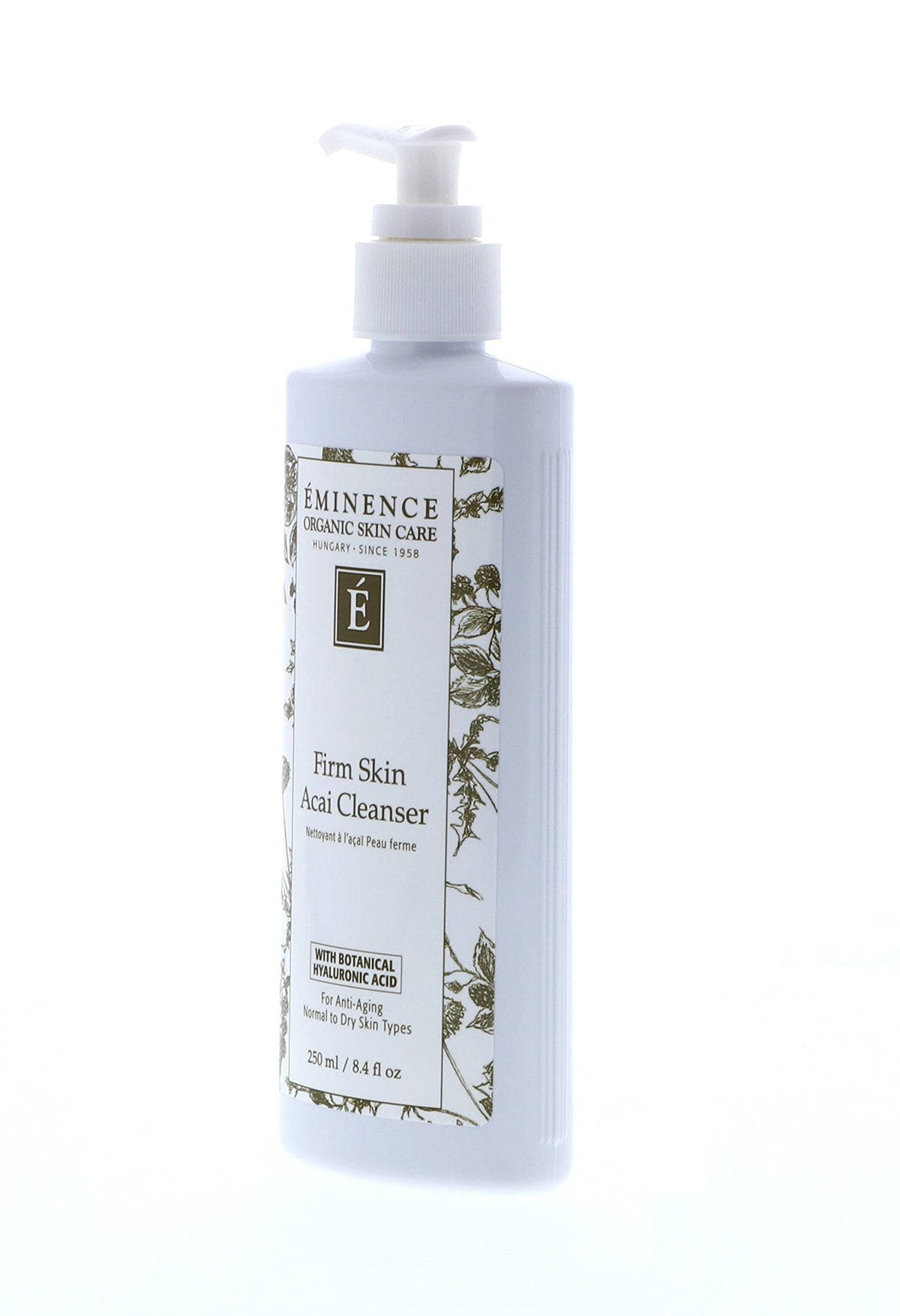 Eminence pump dispensing cream, demonstrating easy application and controlled amount benefit