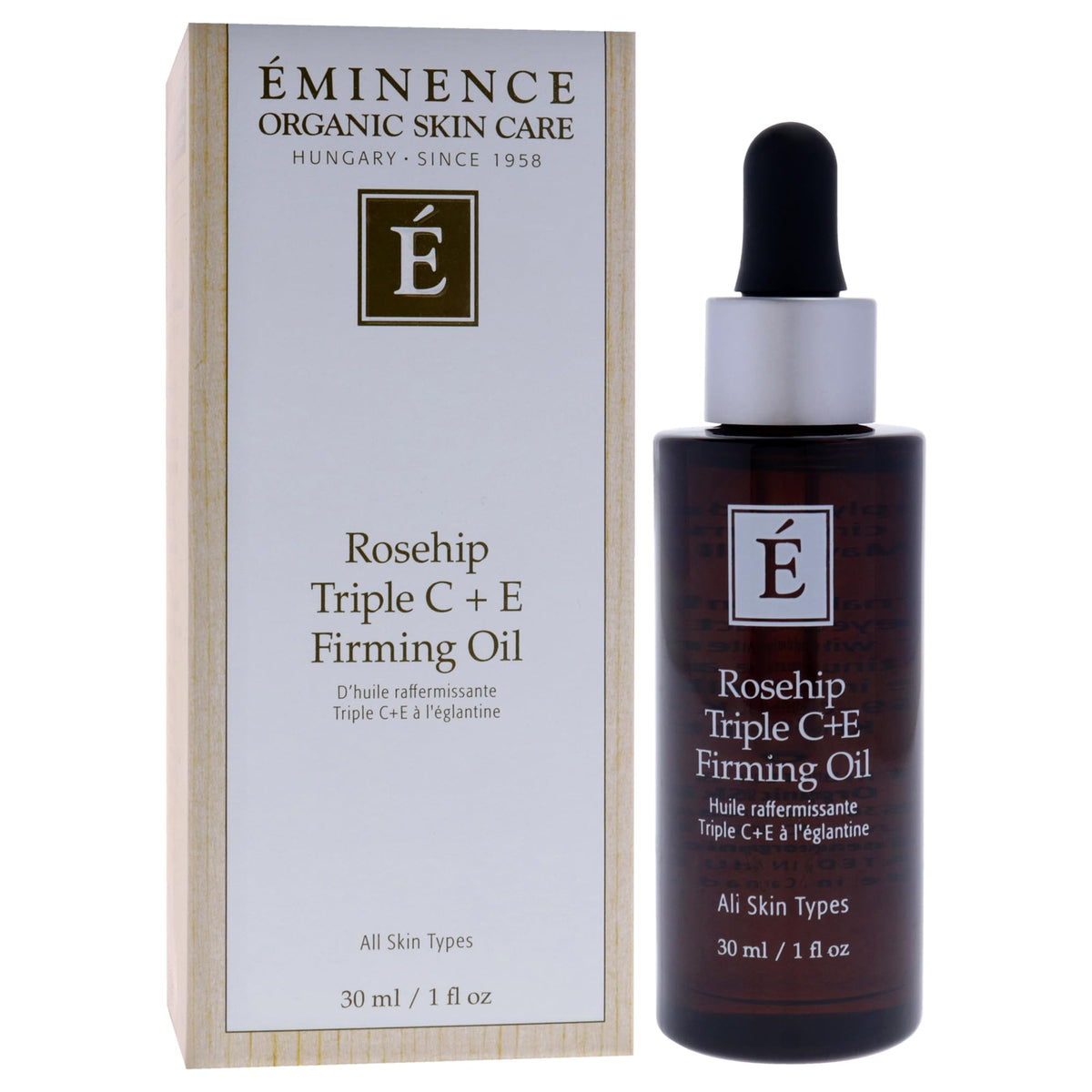 Eminence oil texture on hand demonstrating silky absorption and lightweight feel